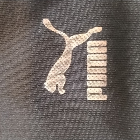 Puma Woman's Black & Gold Logo Zip-Up Bomber Track Jacket, Size: M - Picture 2 of 9